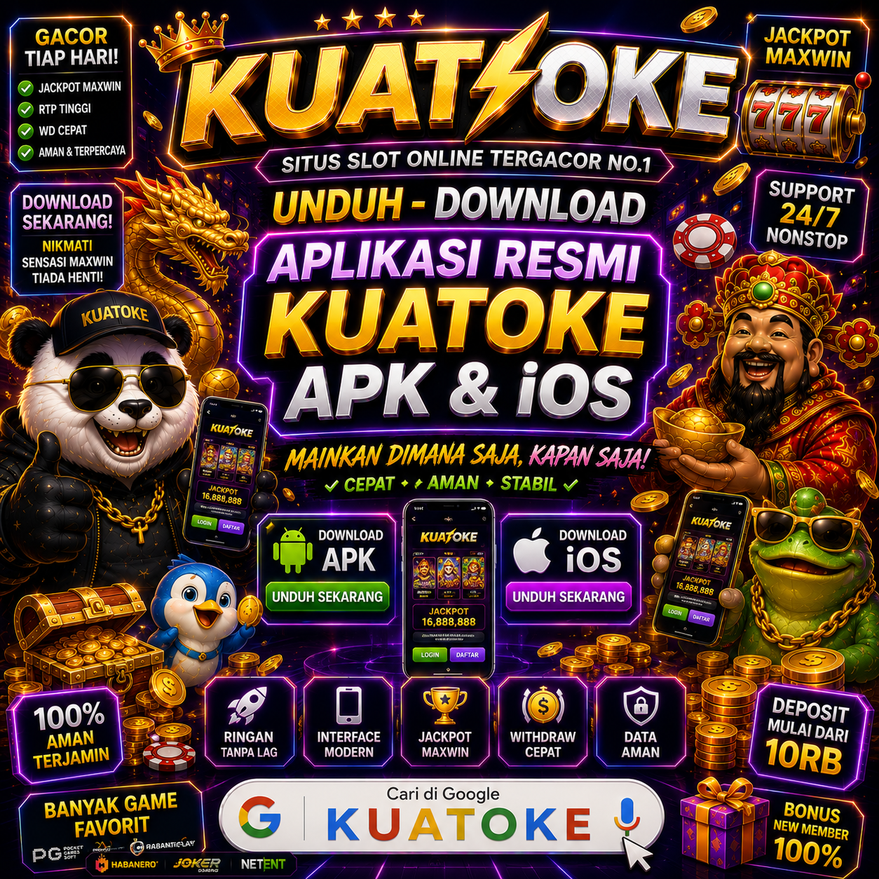 KUATOKE Aplikasi Game Taruhan Online